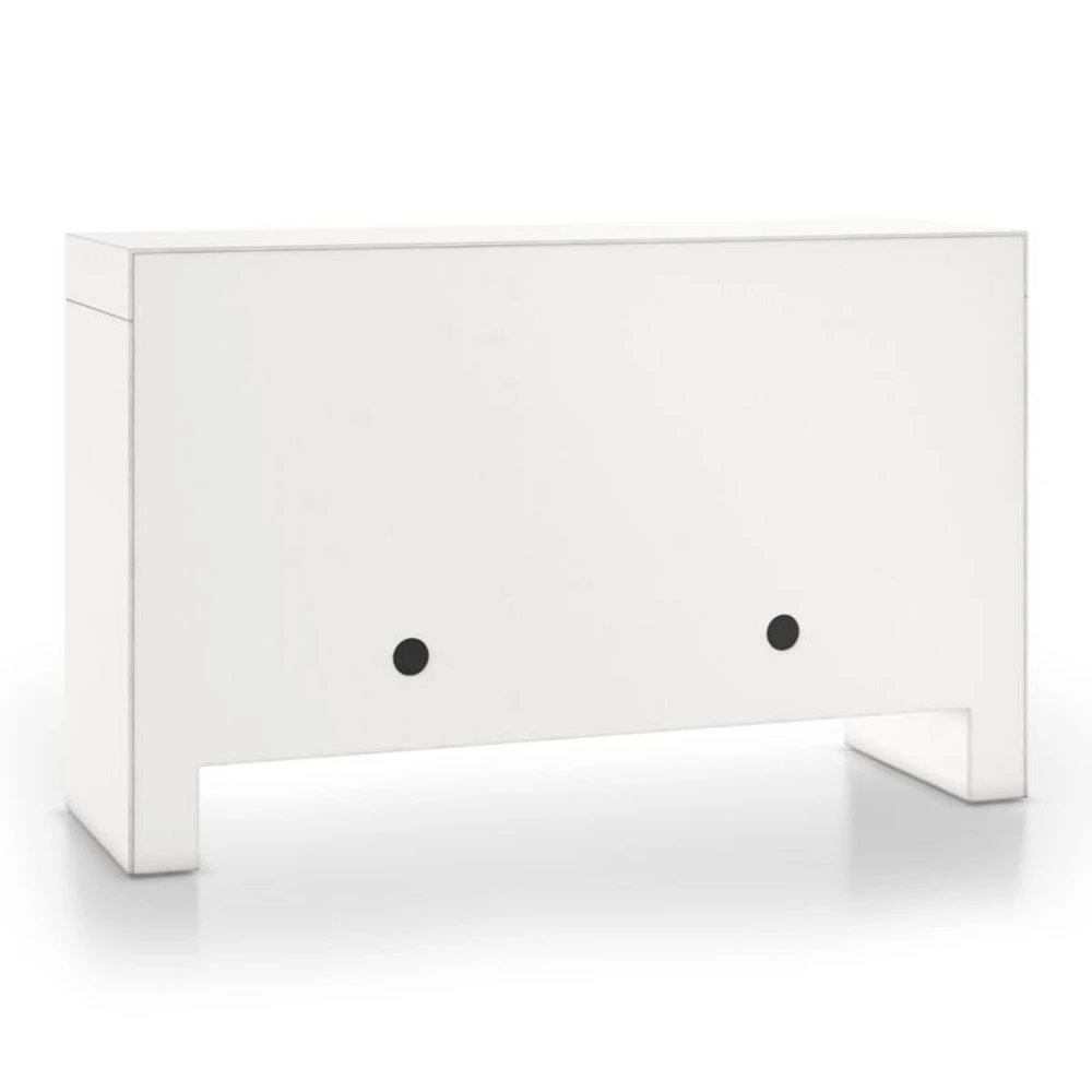 Waterfall White Storage Cabinet