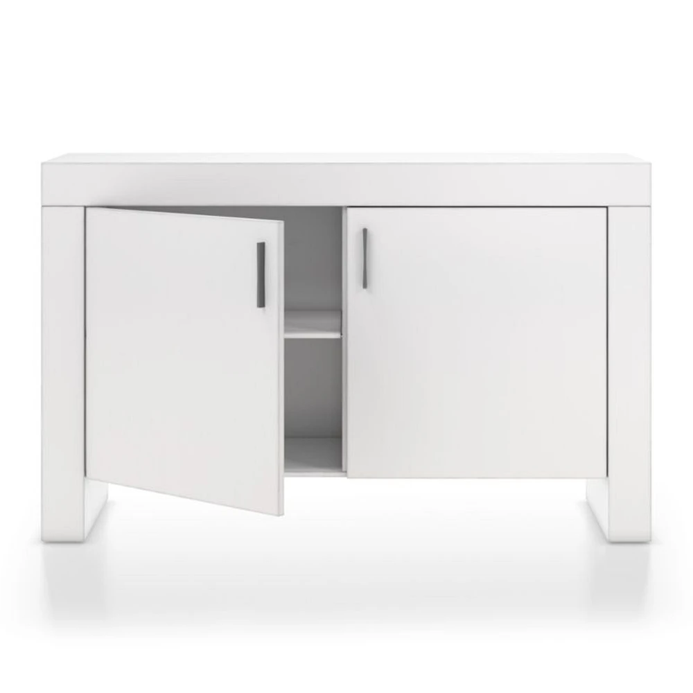Waterfall White Storage Cabinet
