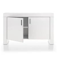 Waterfall White Storage Cabinet