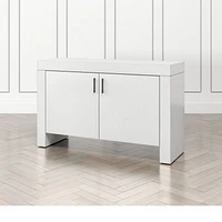 Waterfall White Storage Cabinet