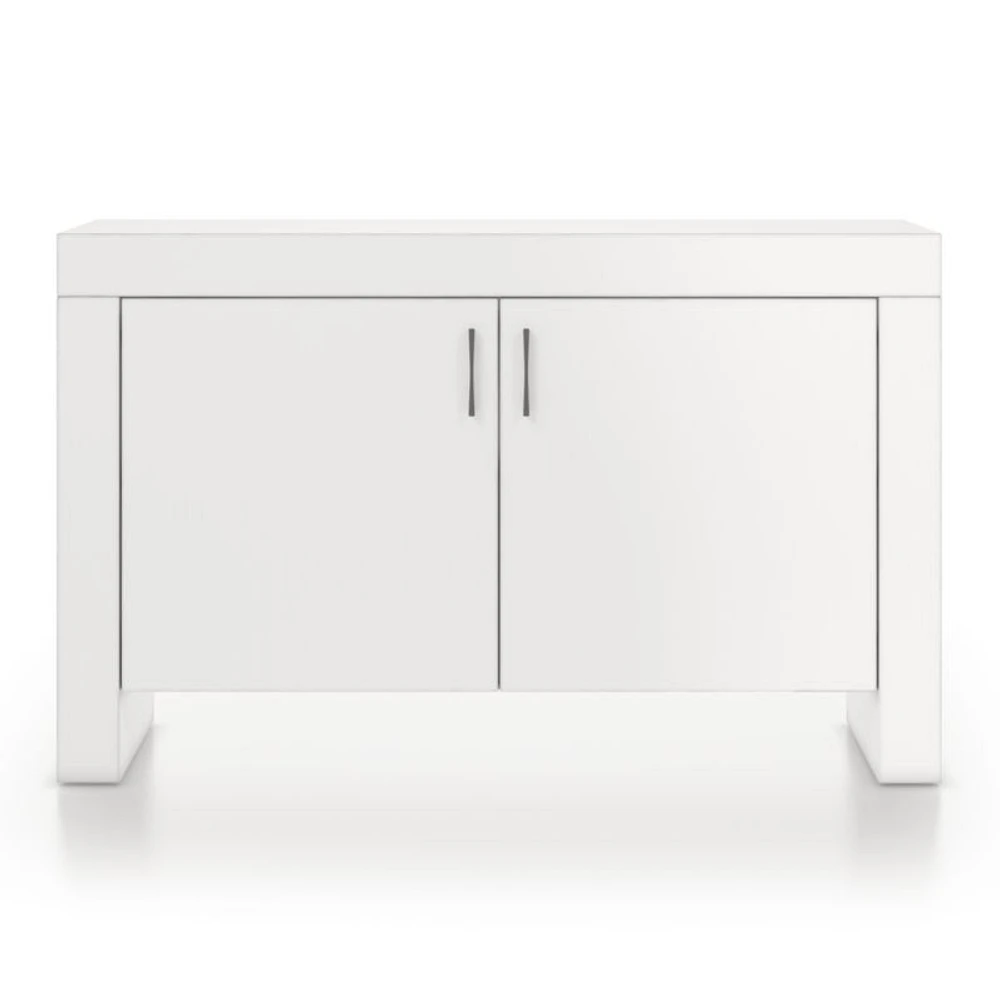 Waterfall White Storage Cabinet