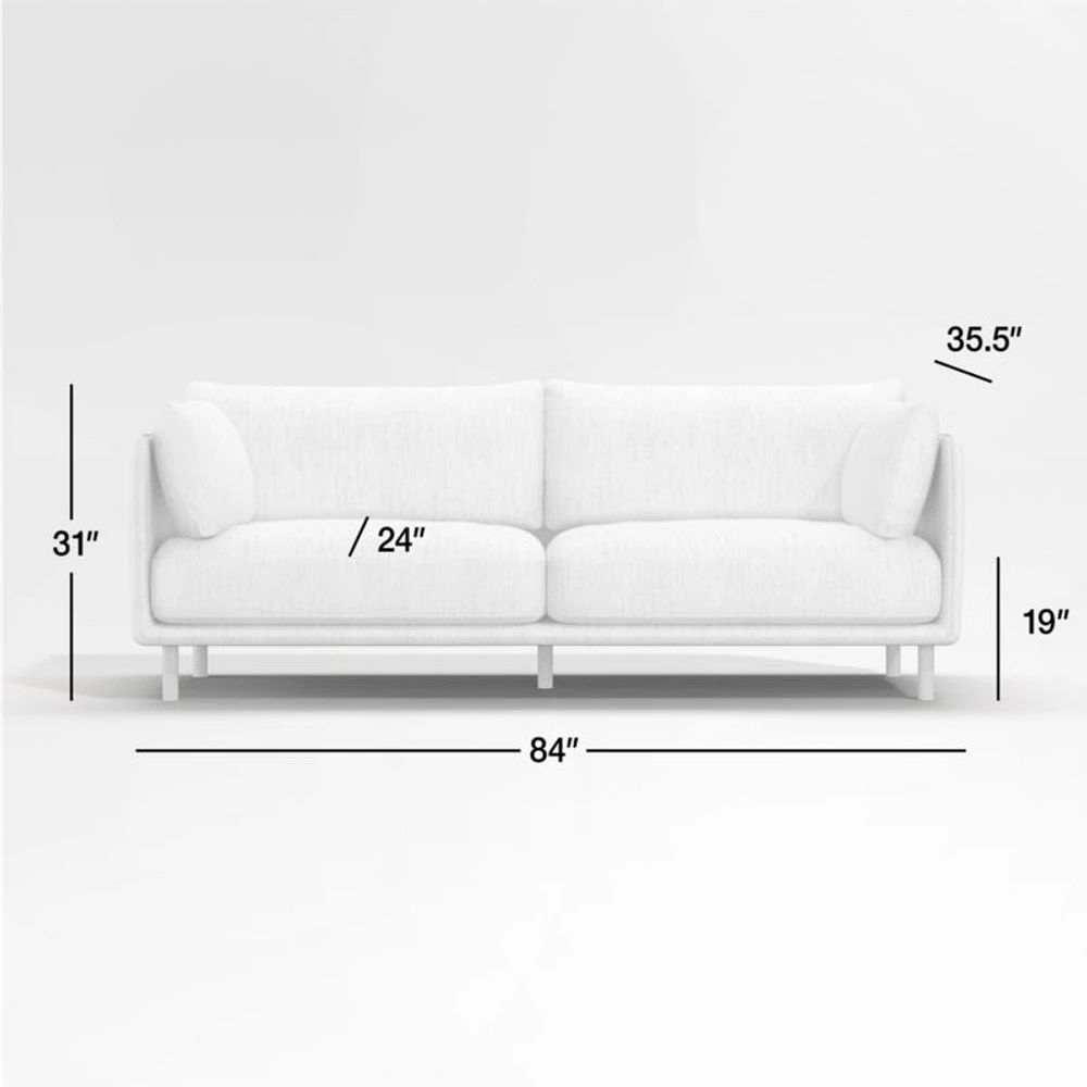 Wells Sofa with Natural Leg Finish