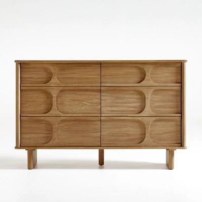 Wes 55" 6-Drawer Wood Kids Dresser