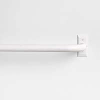 Matte White 1" Room Darkening Curtain Rod 32"-48"