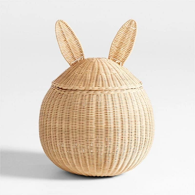 Wicker Bunny Floor Storage Basket
