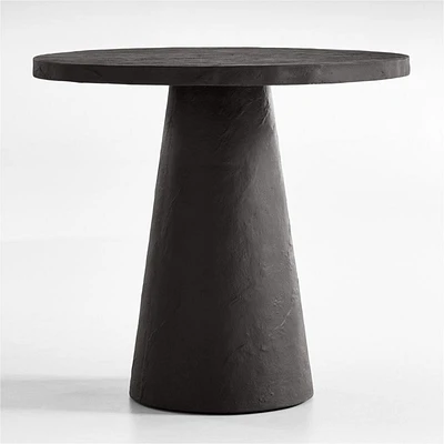 Willy 32" Charcoal Brown Pedestal Bistro Table by Leanne Ford