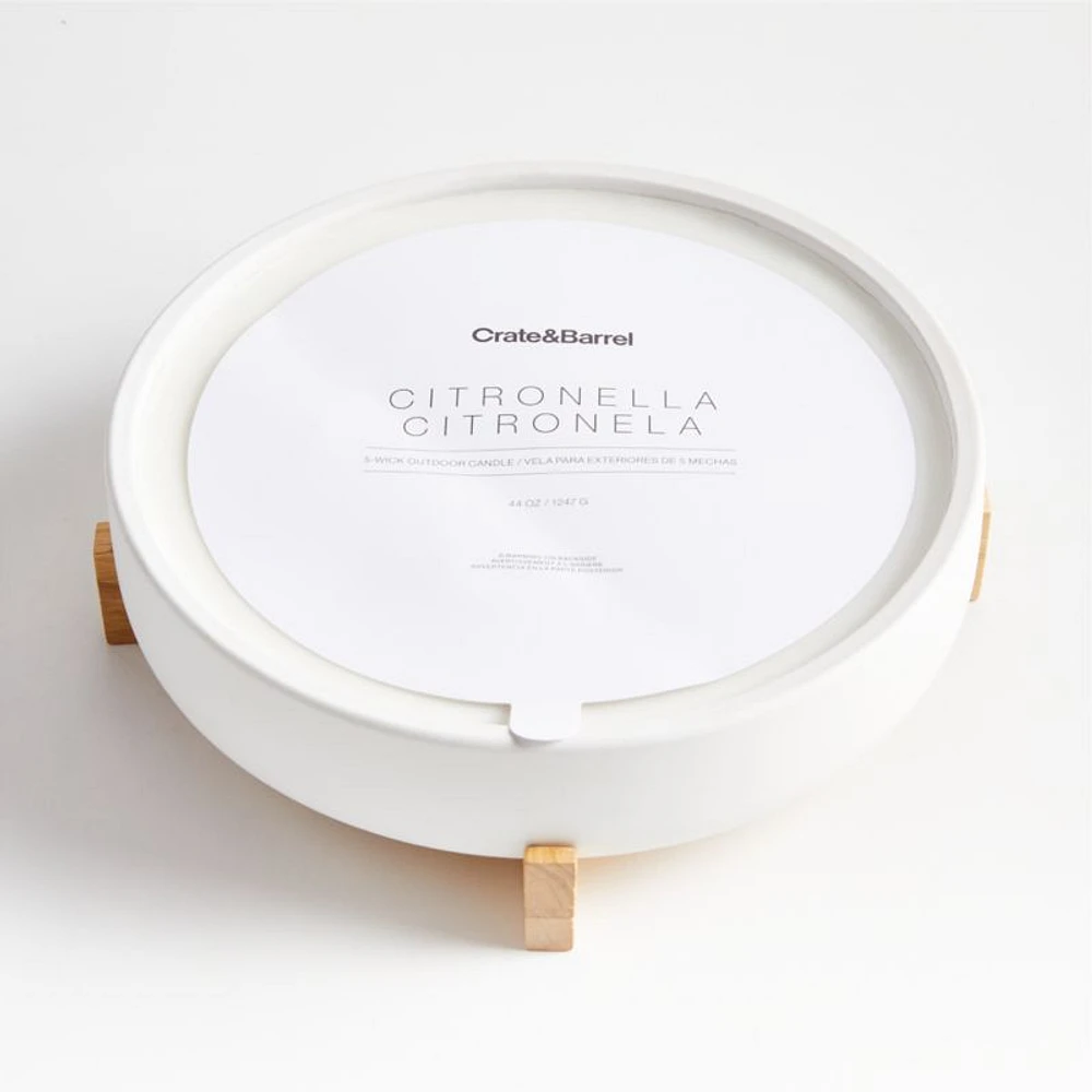 Wilmette -Wick Citronella Candle with Wooden Stand
