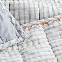 Windowpane Plaid Organic Cotton Baby Crib Quilt