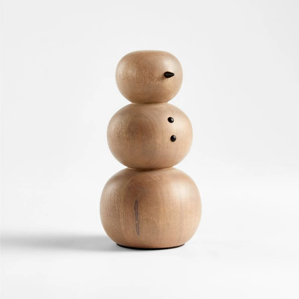 Wooden Snowman Holiday Decoration