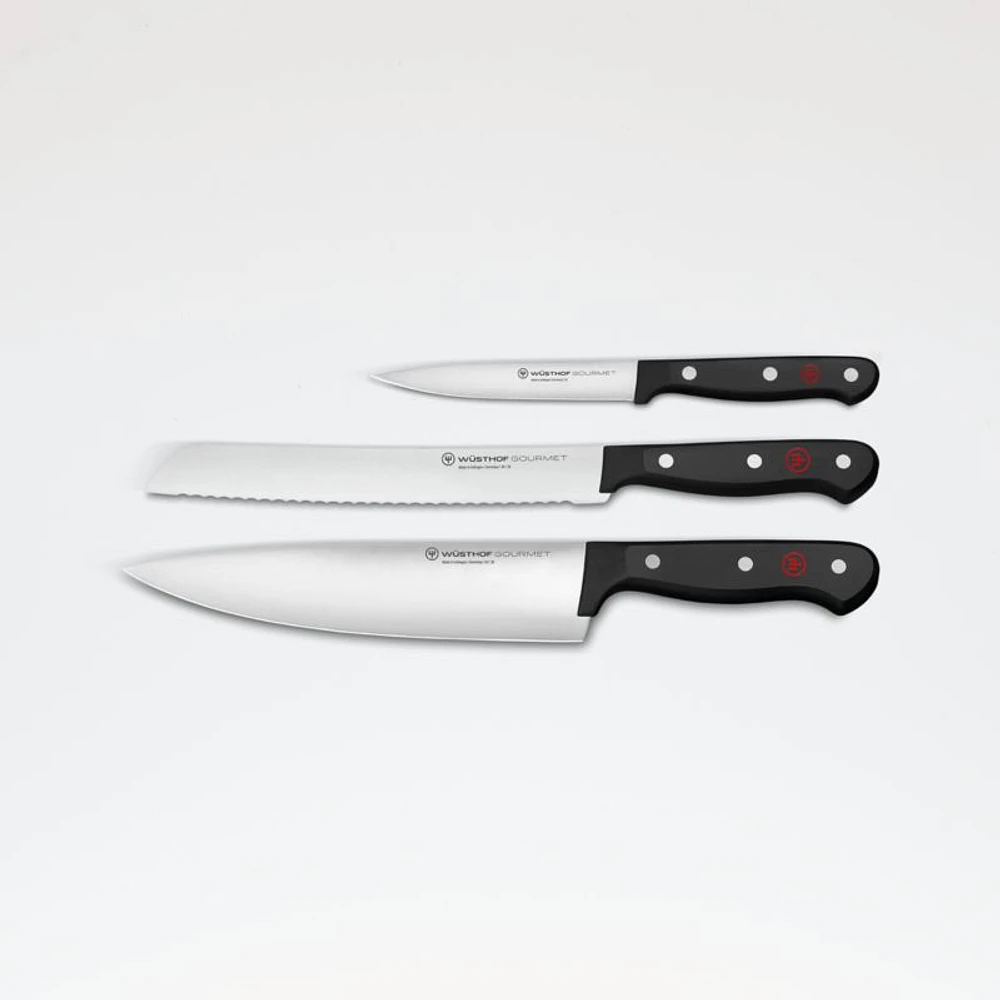 Wusthof ® Gourmet Black 3-Piece Starter Knife Set
