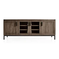 Wyatt 72" Brown Wood Storage Media Console