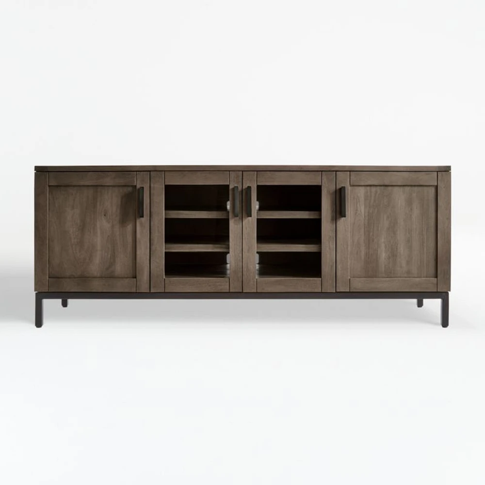 Wyatt 72" Brown Wood Storage Media Console