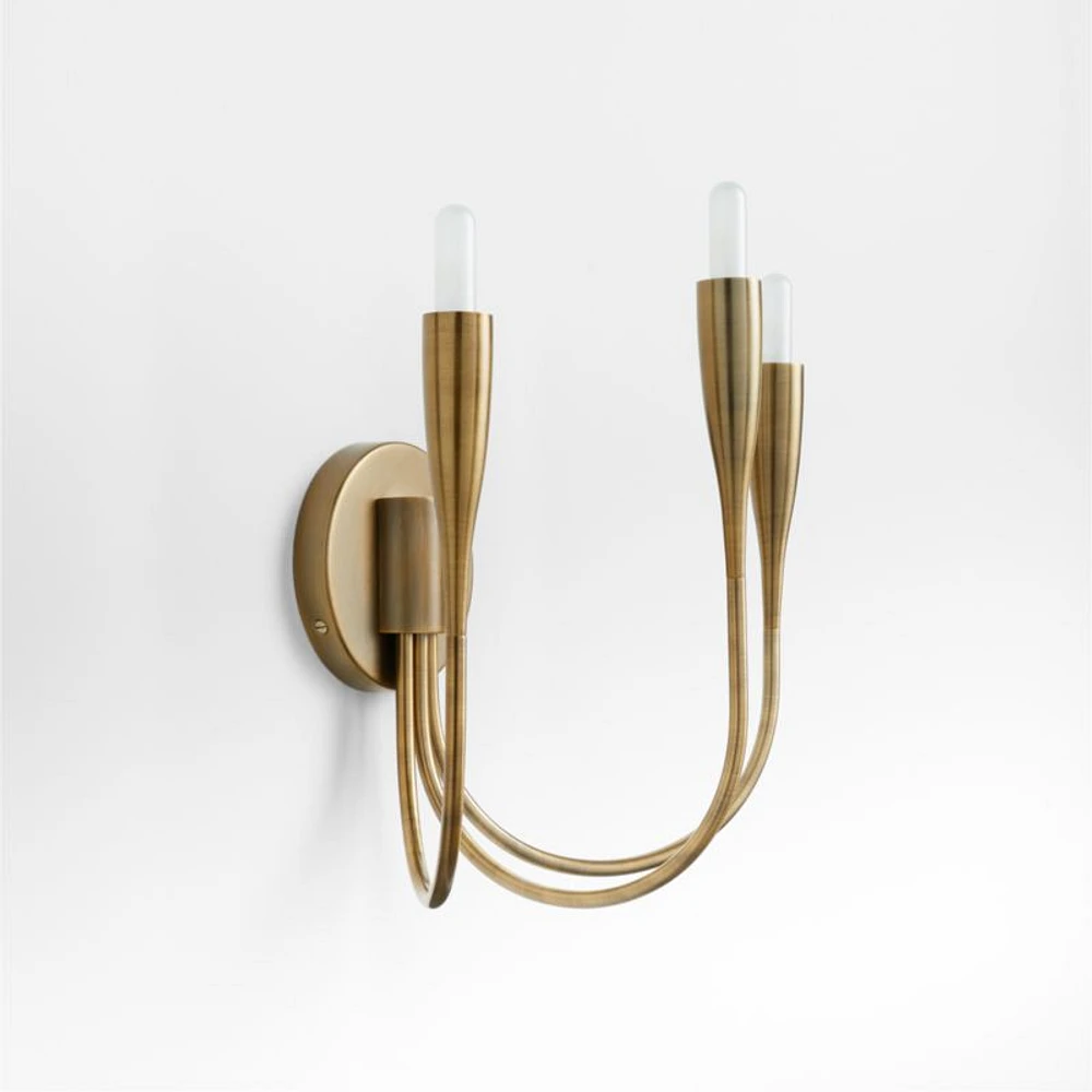 Iiona Brass Candelabra Wall Sconce Light