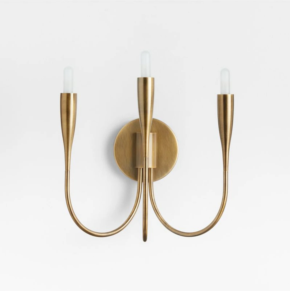 Iiona Brass Candelabra Wall Sconce Light