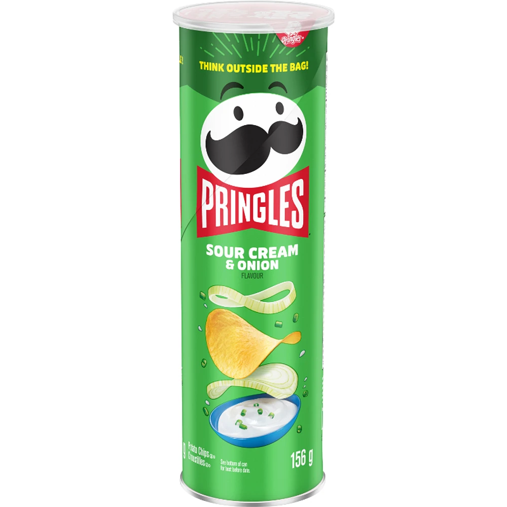 Pringles Potato Chips - Sour Cream & Onion - 156g