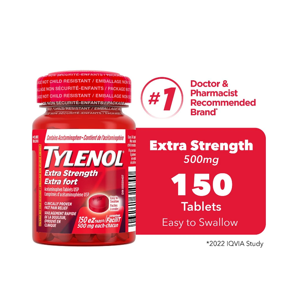 Tylenol* EZ Tabs - Extra Strength - 500mg/150s� �