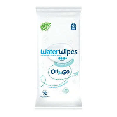 WaterWipes On The Go Cleaning Wipes - 28's