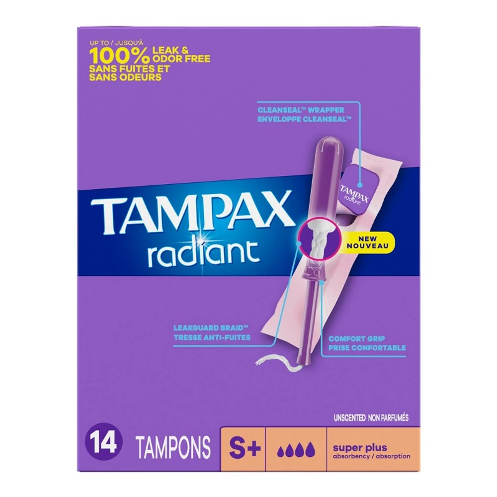 TAMPAX RADIANT SUPER PLUS
