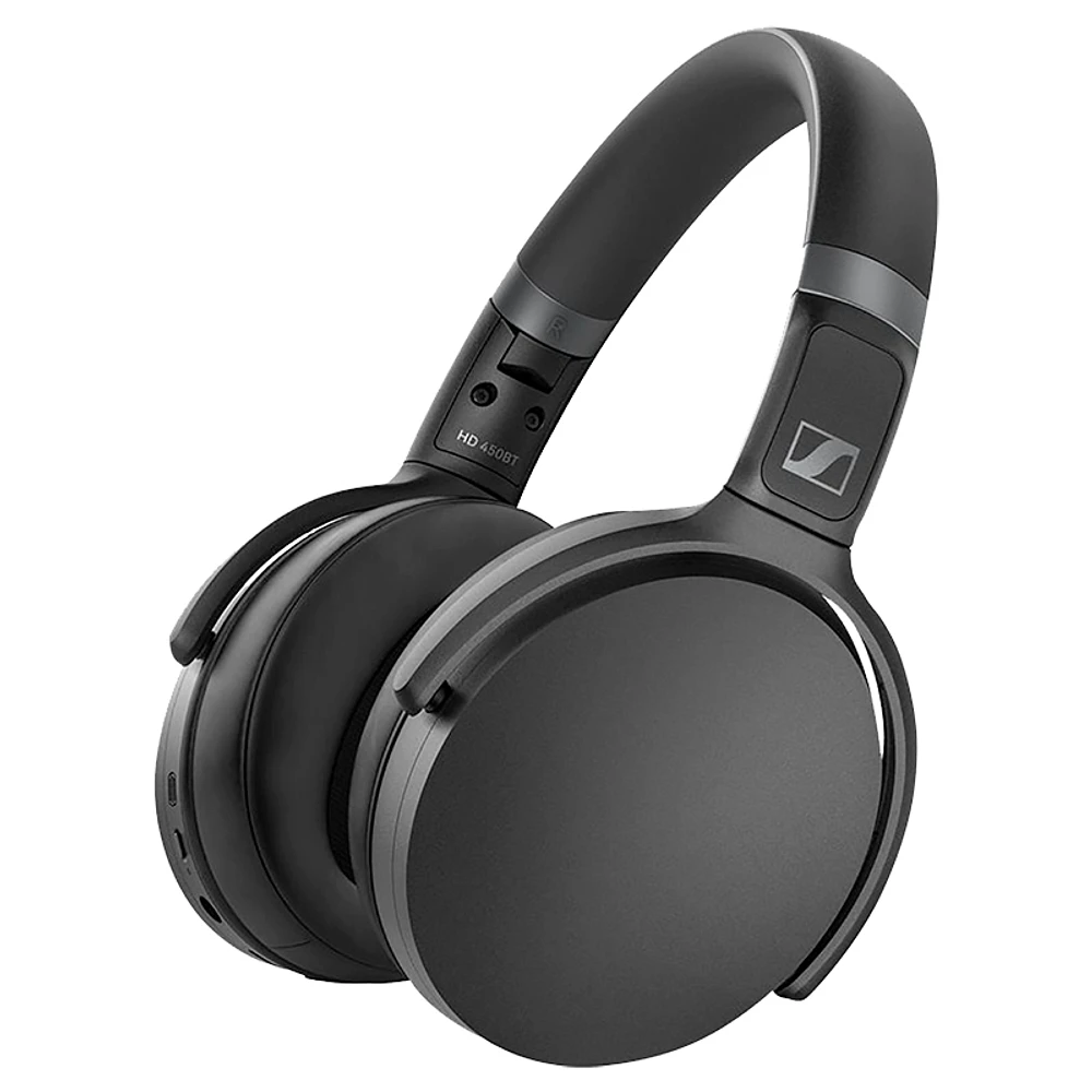 Sennheiser HD 450BT Bluetooth Over-Ear Headphones with Active Noise Cancellation - Black - HD450BT