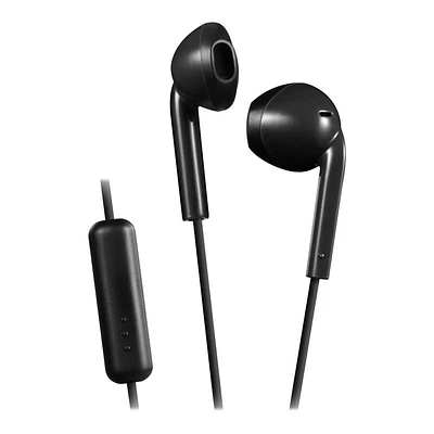 JVC Earbud With Mic and Remote - White - HA-F17M-W