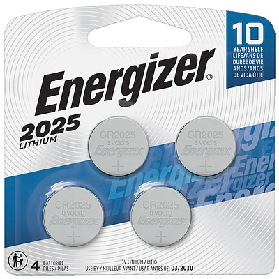 Energizer Lithium Battery - CR2025 - 4 Pack