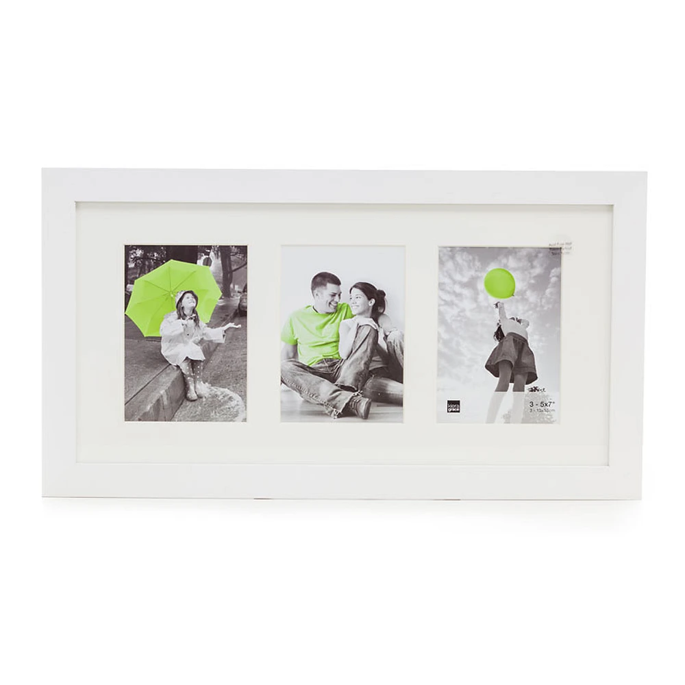 Kiera Grace Langford Collage Frame - White - 3-5x7 Inch - PH40524-1