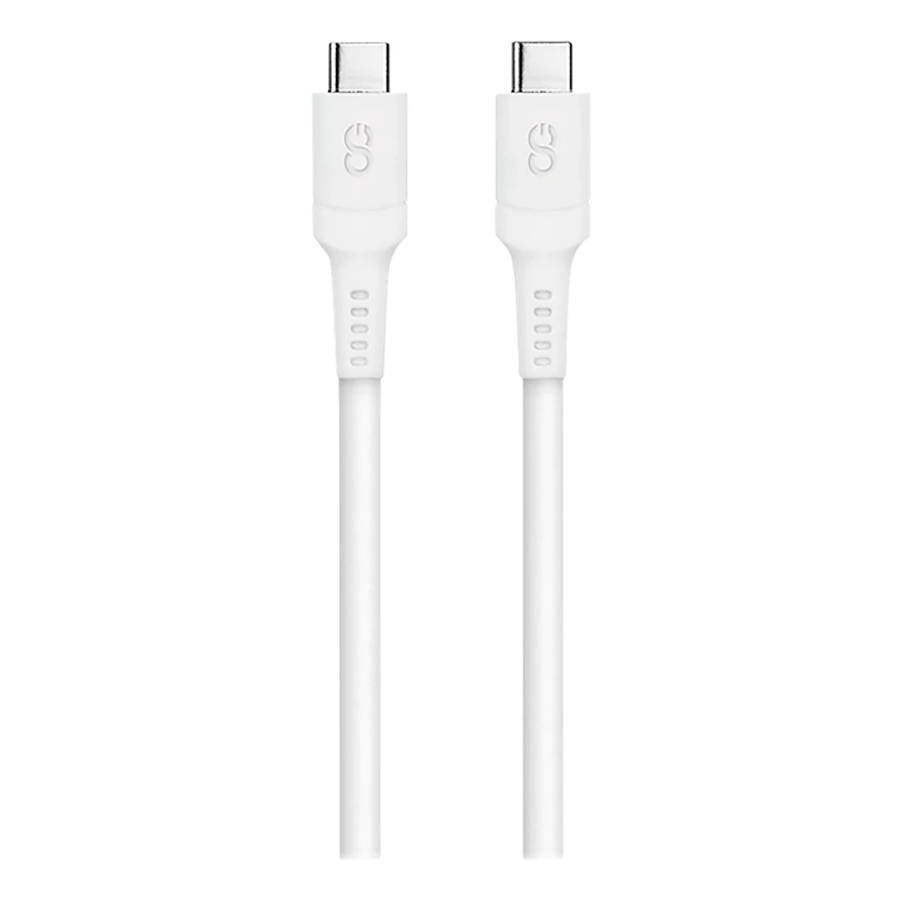Logiix Sync & Charge USB-C to USB-C Anti-Stress Cable - White - LGX-12875