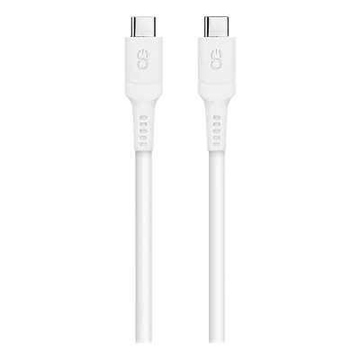 Logiix Sync & Charge USB-C to USB-C Anti-Stress Cable - White - LGX-12875