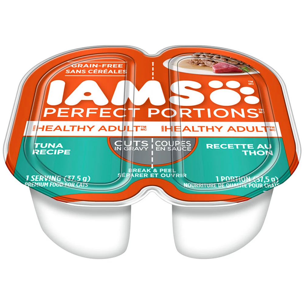 Iams Perfect Portions Healthy Adults - Tuna - 2 x 37.5g