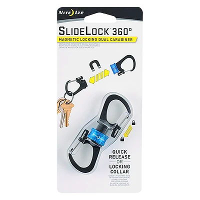 Nite Ize SlideLock 360Â° Magnetic Locking Dual Carabiner - MSBL-03-R7