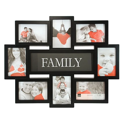Kiera Grace Family Collage Frame - Black - 8-4x6 Inch - PH44058-7