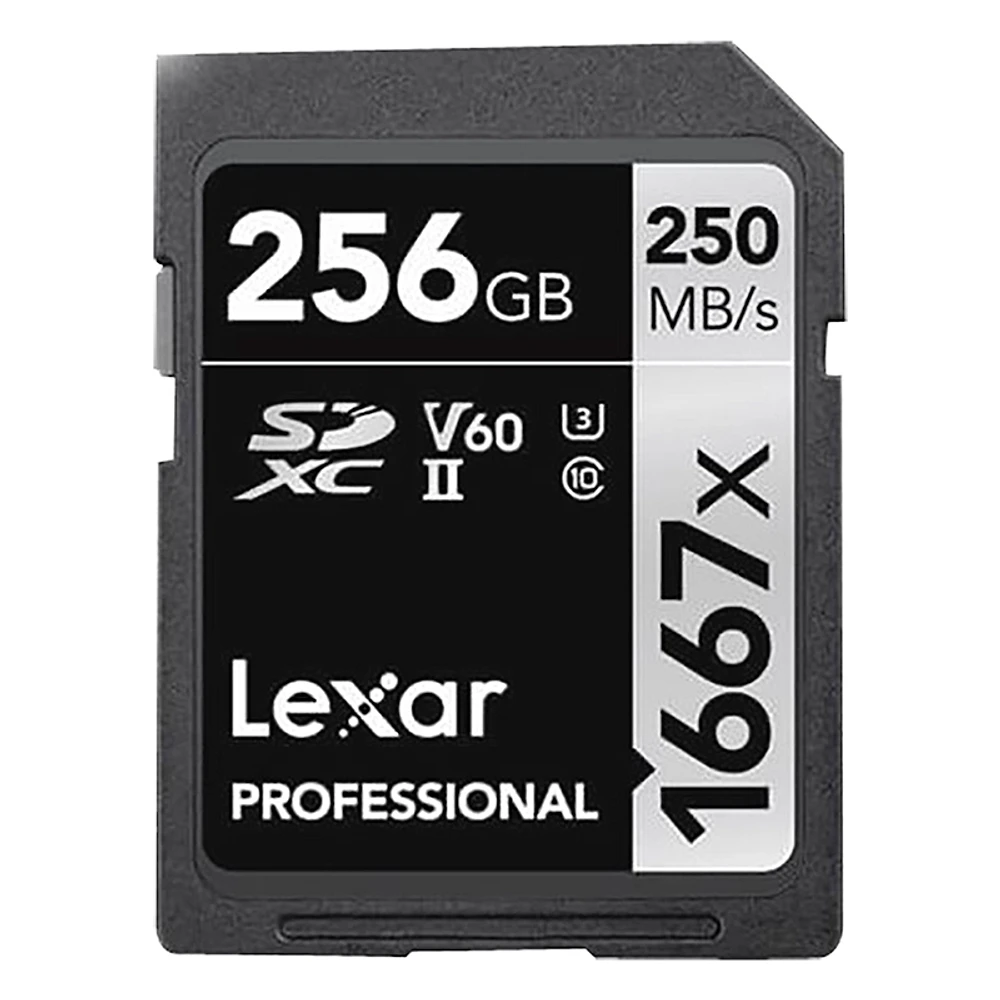 Lexar Professional 1667x SD Card - 256GB - LSD256CBNA1667
