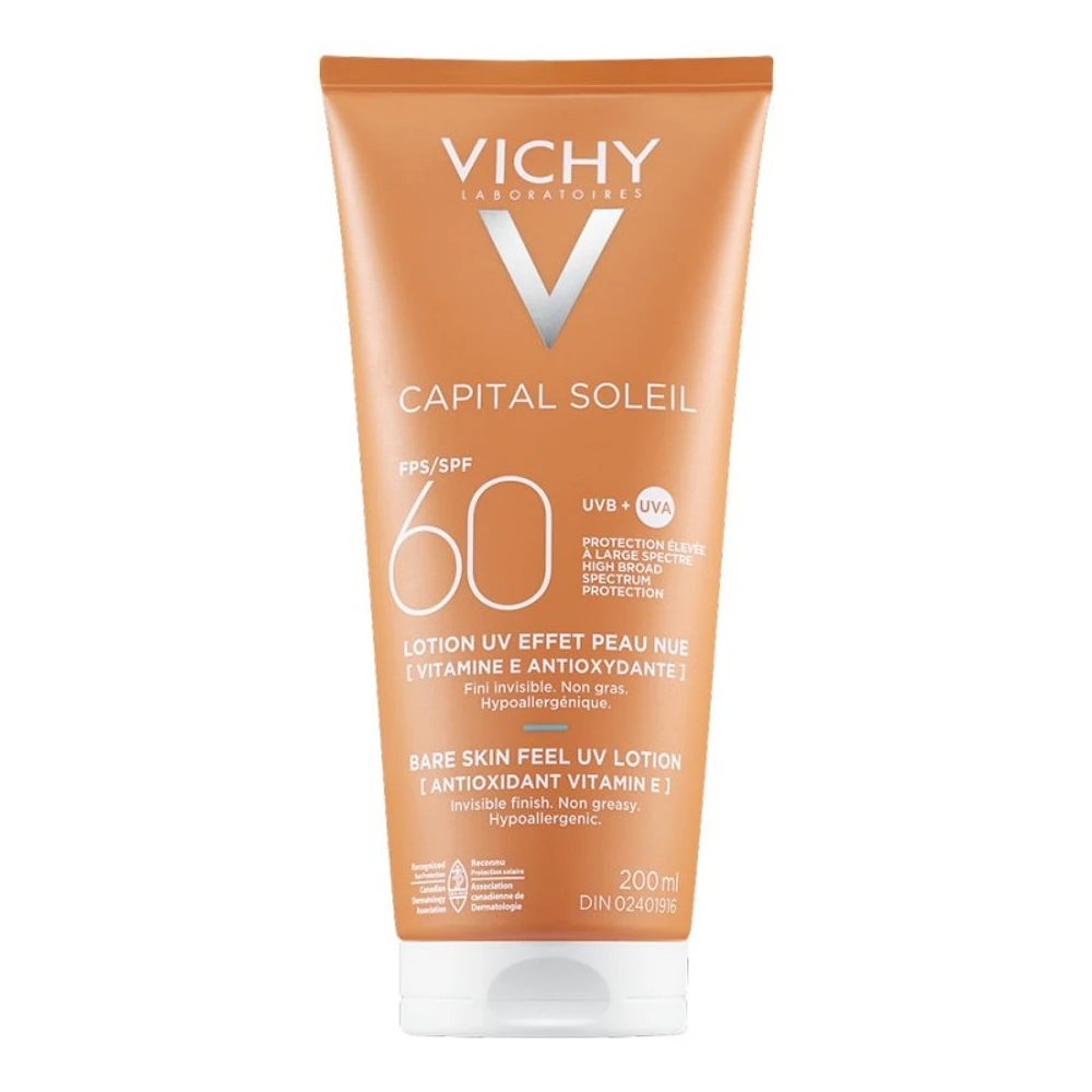 Vichy Capital Soleil Bare Skin Feel UV Lotion - SPF 60 - 200ml