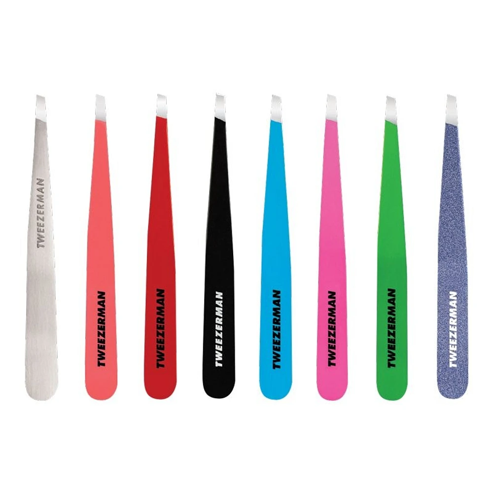 Tweezerman Slant Tweezers - Platinum Silver