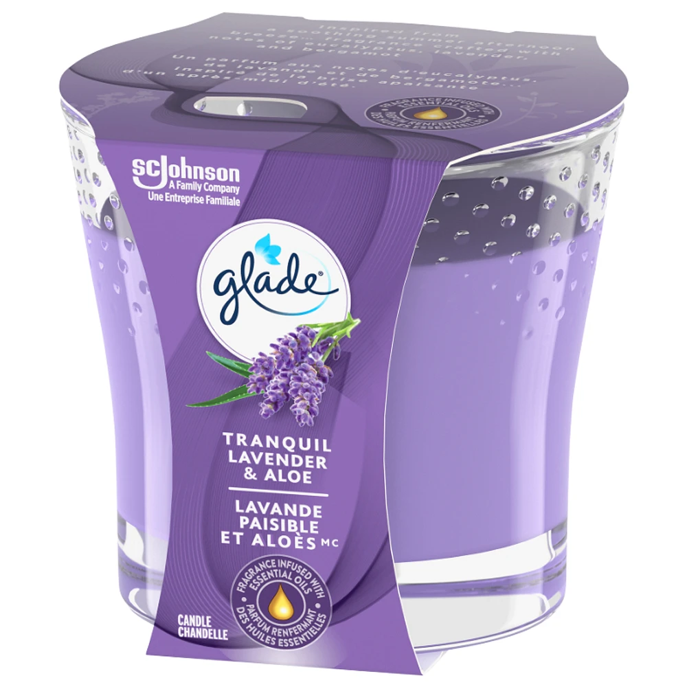 GLADE CANDLE 1WICK LAV/ALOE