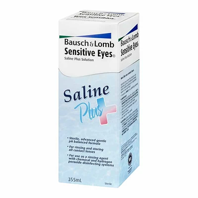 Bausch + Lomb Sensitive Eyes Saline Plus Contact Lens Cleaner - 355ml