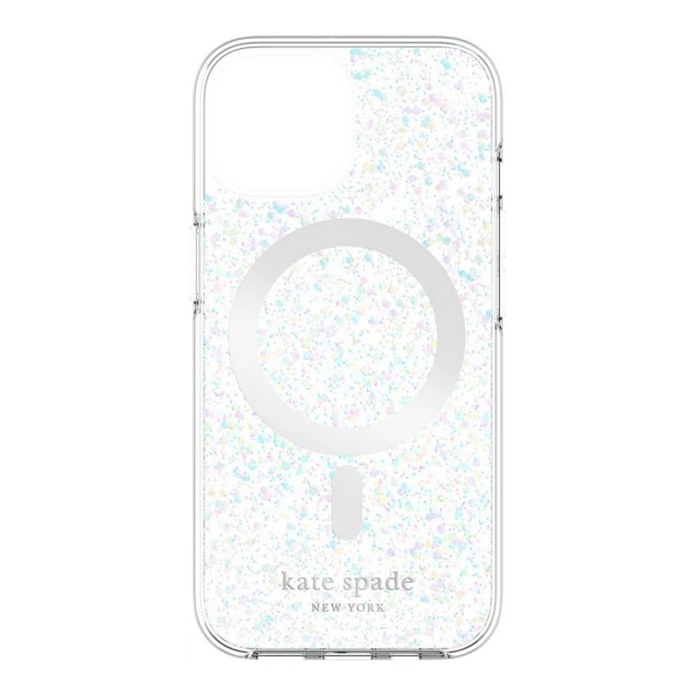 Kate Spade New York Hardshell Case for iPhone 15 Pro - Chunky Glitter Iridescent