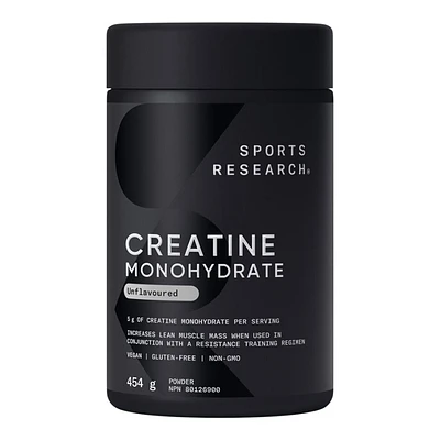 Sports Research Creatine Monohydrate Powder - 454g