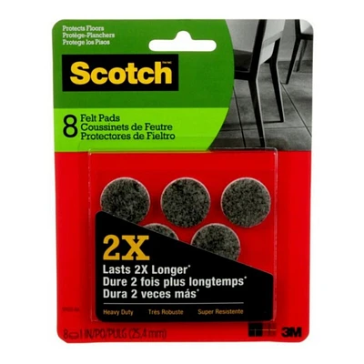 Scotch Felt Pads - Gray - 8's