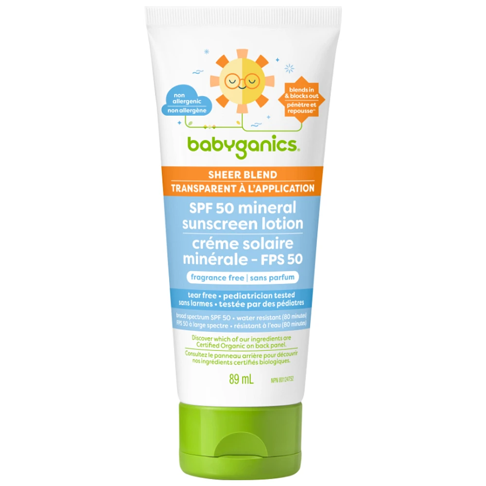BABYGANICS SUNSCREEN LOTION 89ML/SPF 50