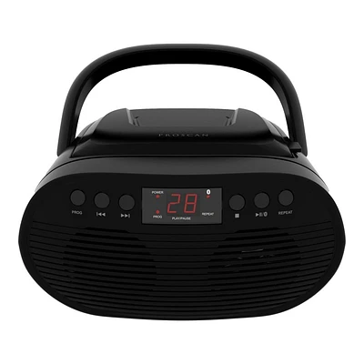 Proscan Portable Boombox - Black - PRCD340BT-BLACK