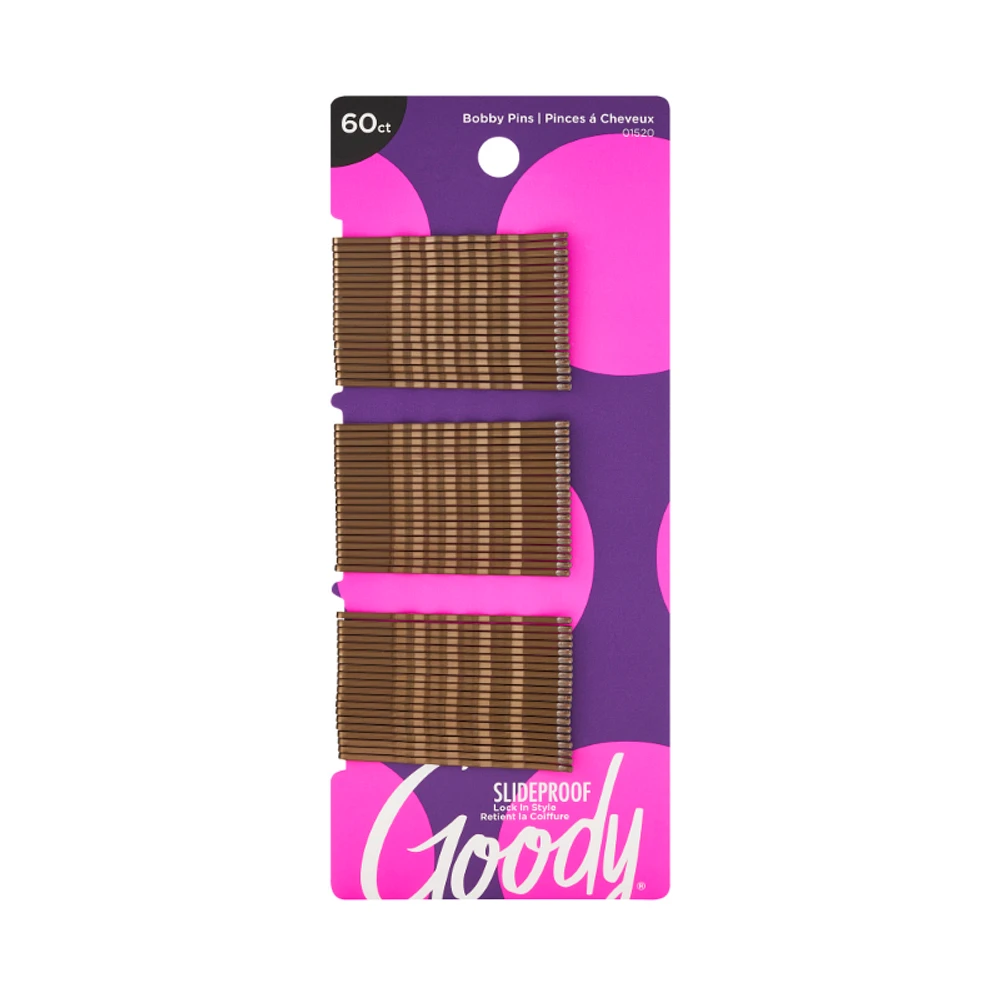Goody Bobby Pins - Brown -60 pcs