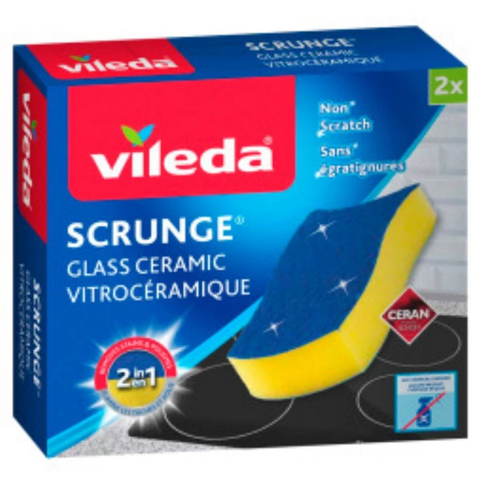 Vileda Certified Ceran Scourer Glass Ceramic Scrunge - 2 pack