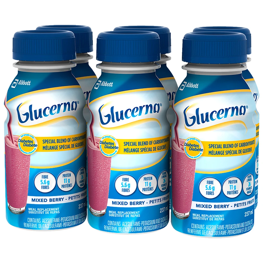 Glucerna Diabetic Drink - Mixed Berry - 6 x 237ml