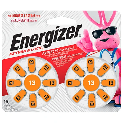 Energizer EZ Turn & Lock Size 13 Hearing Aid Batteries - Pack