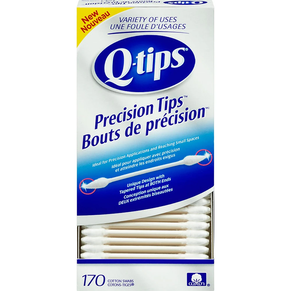 Q-Tips Precision Tips Cotton Swabs - 170's