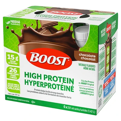 BOOST High Protein Drink - Chocolate - 6 x 237ml