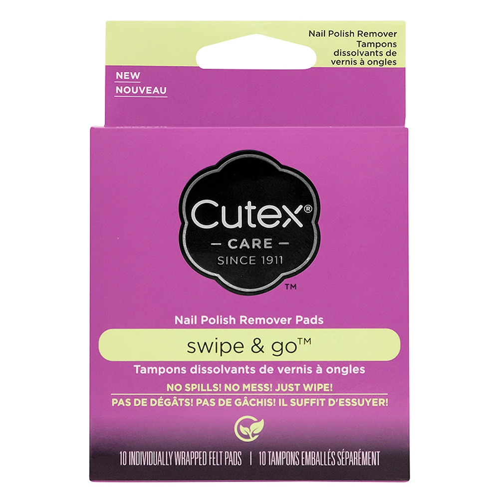 Cutex Swipe & Go Remover Pads - 10's