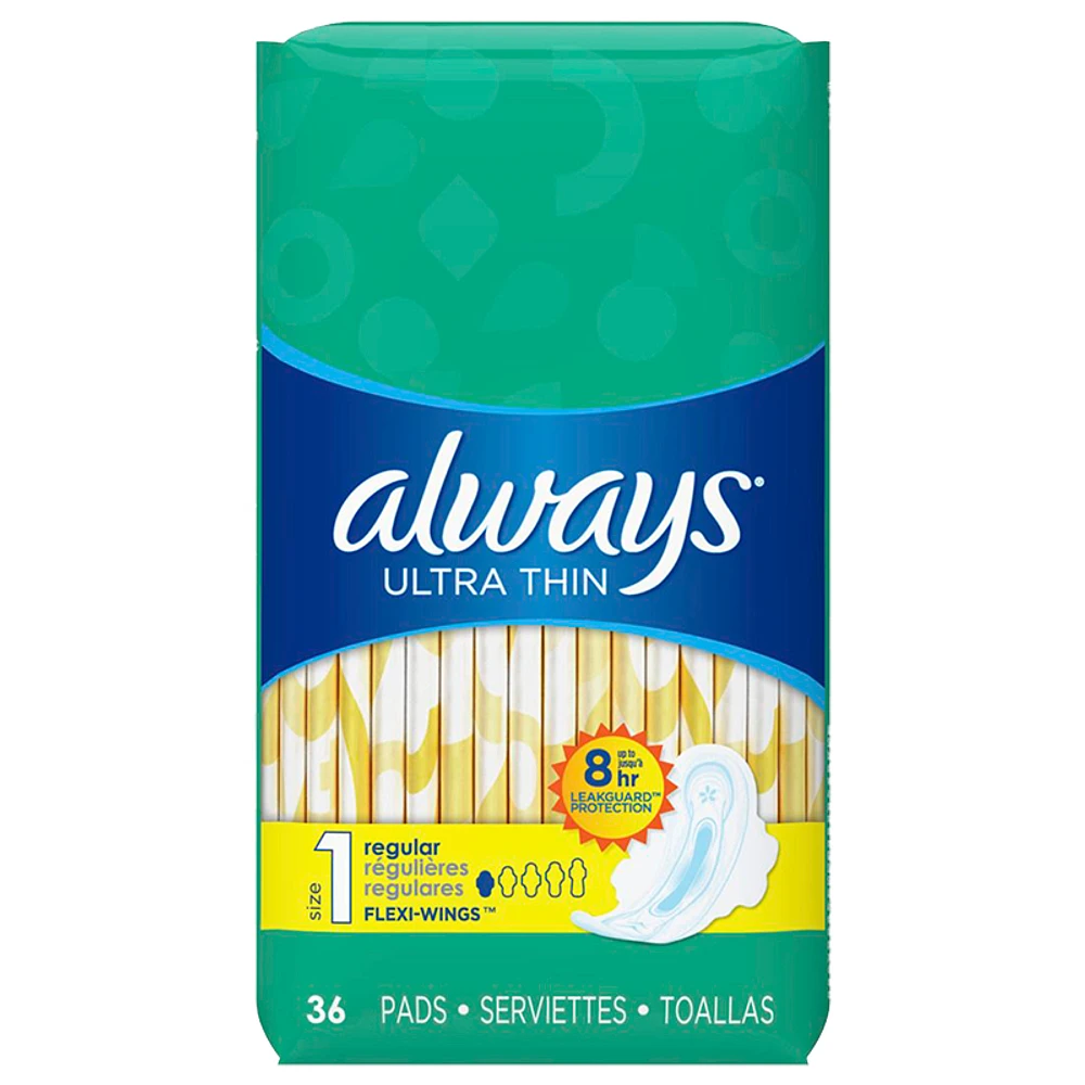 Always Ultra Thin Pads Regular - Size 1 - 36s