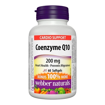 Webber Naturals Coenzyme Q10 Softgels - 200mg - 60's